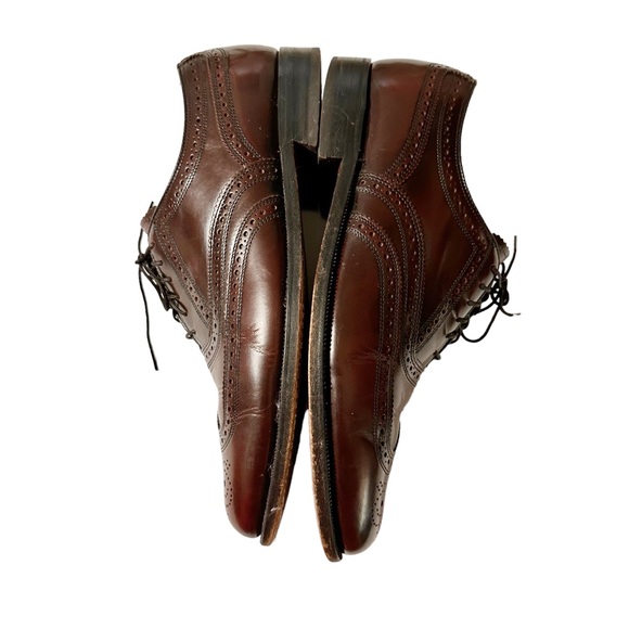 FLORSHEIM Men's Royal Imperial Brown Leather Shoes Wingtip Size 8.5D - Picture 4 of 10